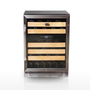 Whynter BWR‑462DZ 46‑Bottle Dual‑Zone Built‑In Wine Refrigerator – 24″ Width, Stainless Steel Trim Whynter