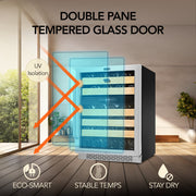 Whynter BWR‑462DZ 46‑Bottle Dual‑Zone Built‑In Wine Refrigerator – 24″ Width, Stainless Steel Trim Whynter