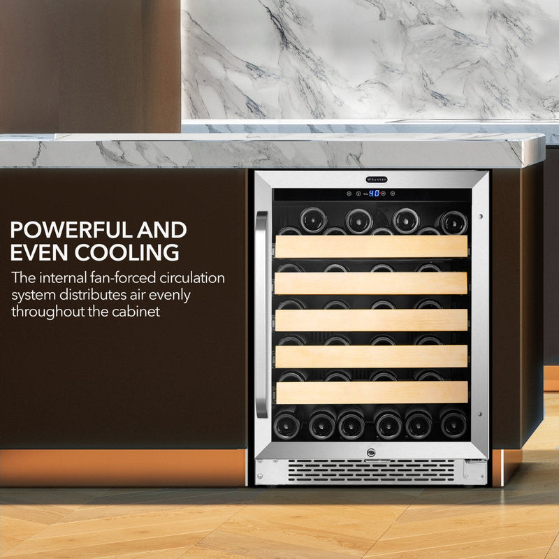 Whynter BWR‑541STS 24″ Built‑In/Undercounter 54‑Bottle Wine Refrigerator – Stainless Steel Trim Whynter