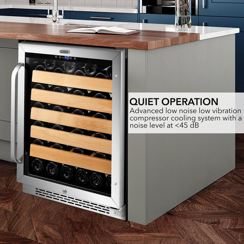 Whynter BWR‑541STS 24″ Built‑In/Undercounter 54‑Bottle Wine Refrigerator – Stainless Steel Trim Whynter