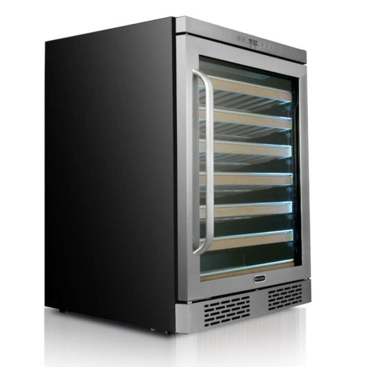 Whynter -  Elite Spectrum Lightshow 54 Bottle Stainless Steel 24 inch Built-in Wine Refrigerator | BWR-545XS