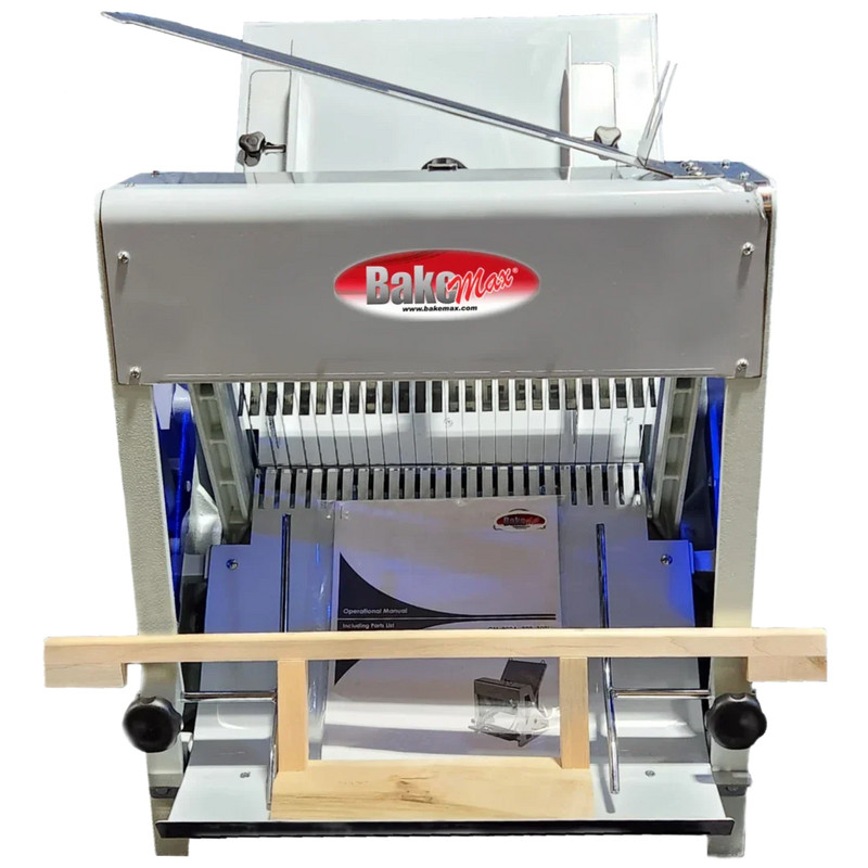 BakeMax BMGF004 Heavy-Duty 5/8″ Gravity Feed Bread Slicer – 23 Blades, Countertop