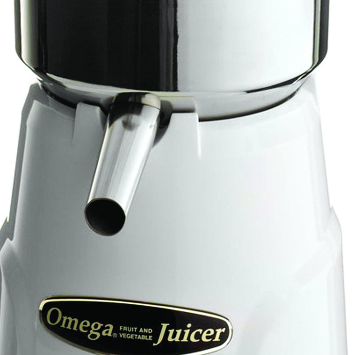 Omega C-10W Single Speed Citrus Juicer - White | 150 RPM Commercial Grade