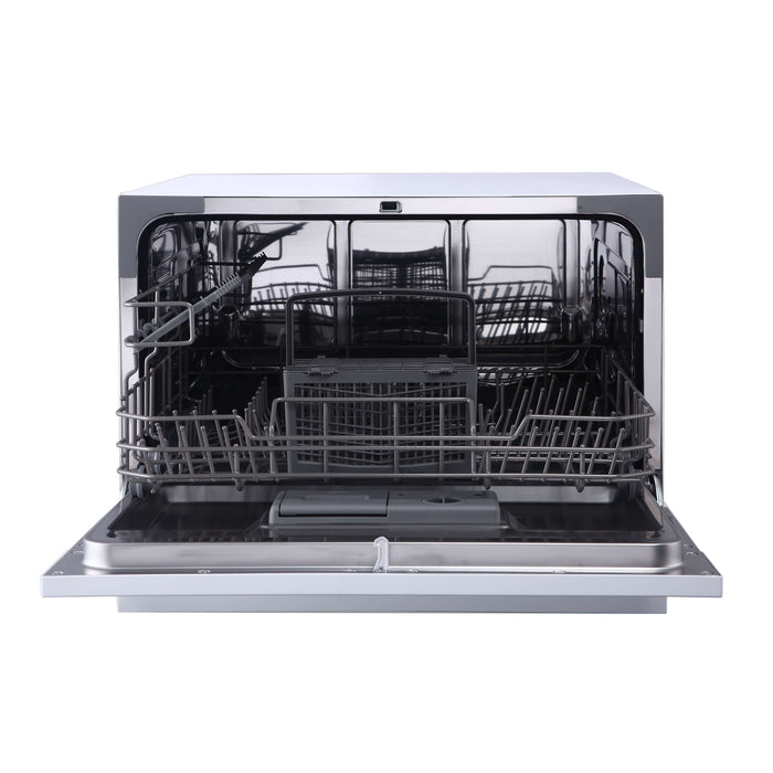 Whynter - Countertop Portable Dishwasher 6 place setting LED Energy Star - White  - CDW-6831WES
