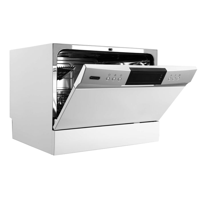 Whynter - Countertop Portable Dishwasher 6 place setting LED Energy Star - White  - CDW-6831WES