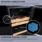 Whynter CHC‑421HC 4.2 cu ft Cigar Cabinet Cooler & Humidor – Holds 650+ Cigars, Temperature & Humidity Control Whynter