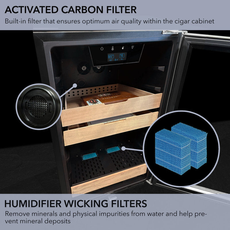 Whynter CHC‑421HC 4.2 cu ft Cigar Cabinet Cooler & Humidor – Holds 650+ Cigars, Temperature & Humidity Control Whynter