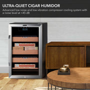 Whynter CHC‑421HC 4.2 cu ft Cigar Cabinet Cooler & Humidor – Holds 650+ Cigars, Temperature & Humidity Control Whynter