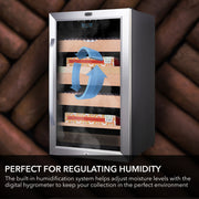 Whynter CHC‑421HC 4.2 cu ft Cigar Cabinet Cooler & Humidor – Holds 650+ Cigars, Temperature & Humidity Control Whynter