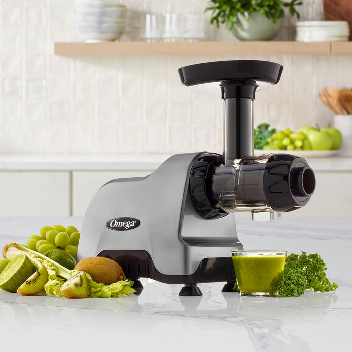 Omega CNC80S Compact Cold Press Juicer & Nutrition System - Silver