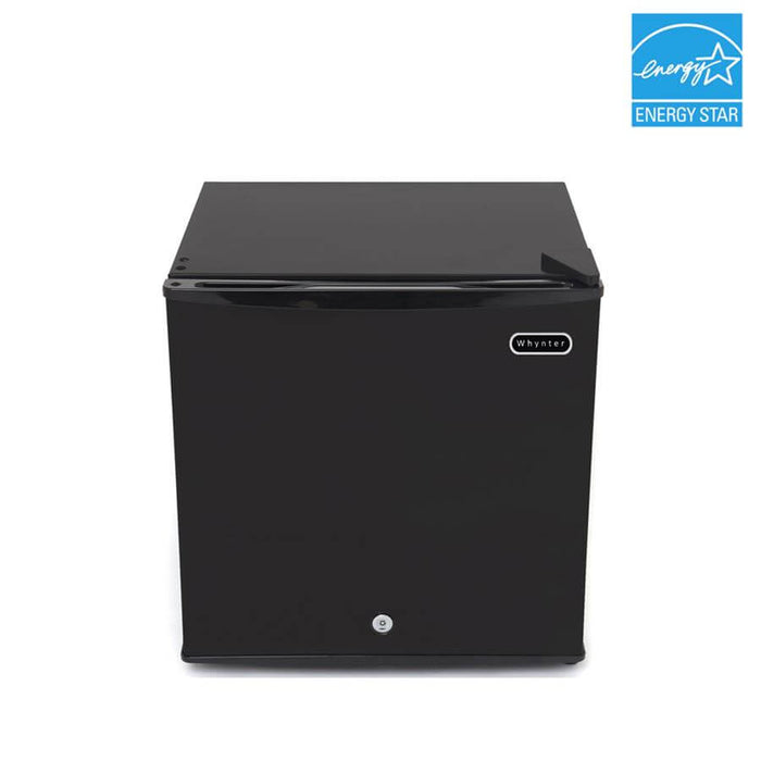 Whynter - Energy Star 1.1 cu. ft. Upright Freezer with Lock - Stainless Steel | CUF-110B