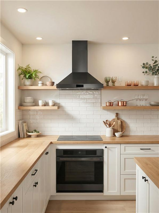 30″ Professional Range Hood – 1000 CFM – Black Stainless Induction Hardware