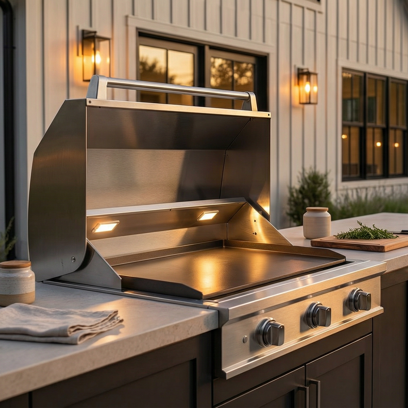 36" Outdoor Built-In Induction Griddle with Cart Induction Hardware