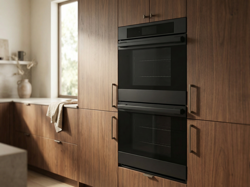 30" Double Wall Oven in Black Stainless Steel Induction Hardware