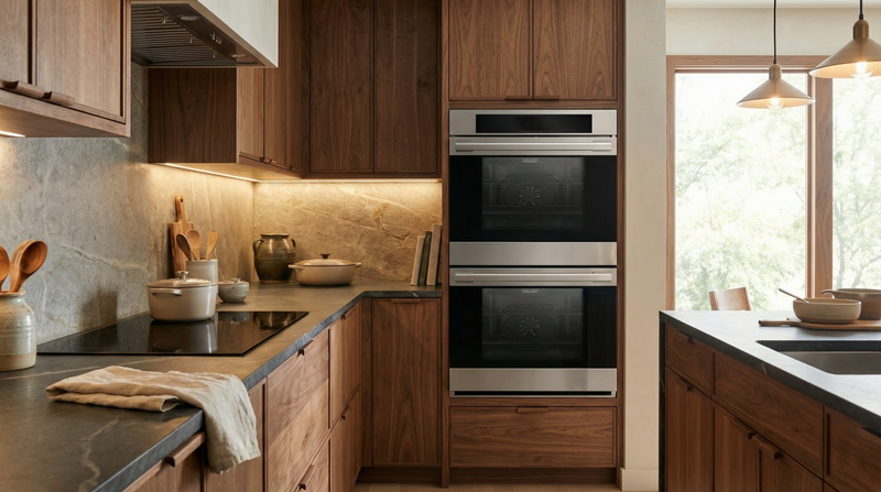 30" Double Wall Oven in Stainless Steel Induction Hardware