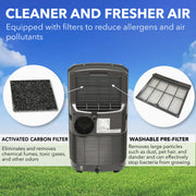 Whynter ARC-12S Portable Air Conditioner 12,000 BTU – Dehumidifier | Cools Up to 400 sq. ft. Whynter