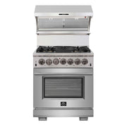 FORNO Capriasca 30" Freestanding Dual Fuel Range, FFSGS6187-30 FORNO