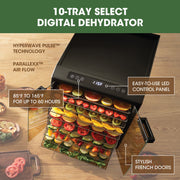 Excalibur 10 Tray Select Digital Dehydrator, in Stainless Steel Excalibur