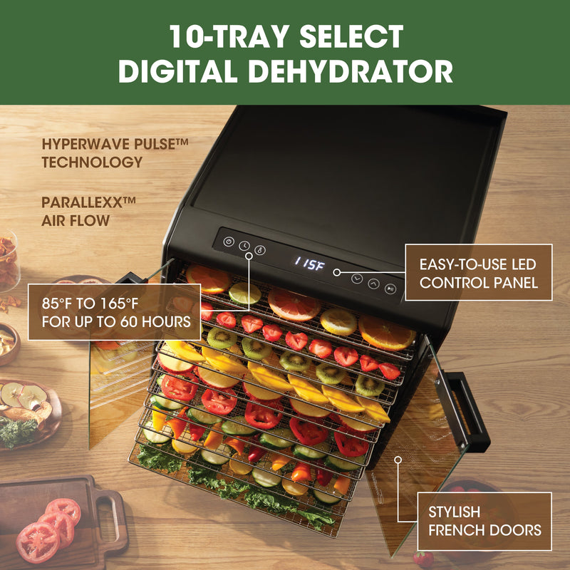 Excalibur 10 Tray Select Digital Dehydrator, in Stainless Steel Excalibur