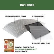Excalibur 10 Tray Performance Digital Dehydrator, in Stainless Steel Excalibur