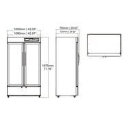 2℃～8℃ 725L Upright 2-Door Medical Fridge & Lab Refrigerator KingsBottle.com