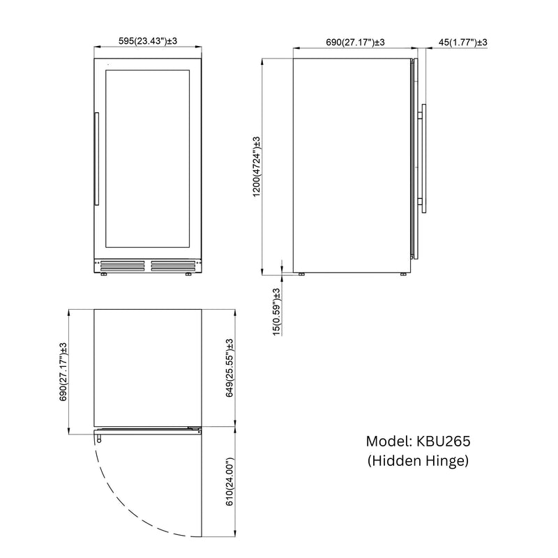 47" High Upright Wine & Beverage Refrigerator Combo with Low-E Glass Door KingsBottle.com