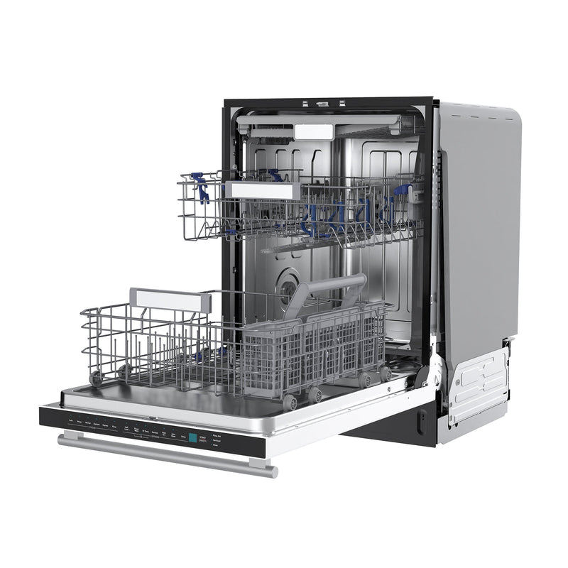 FORNO Stella 24" Built-in Dishwasher in White, ENERGY Star, with Stainless Steel Handles, FDWBI8010-24WHT