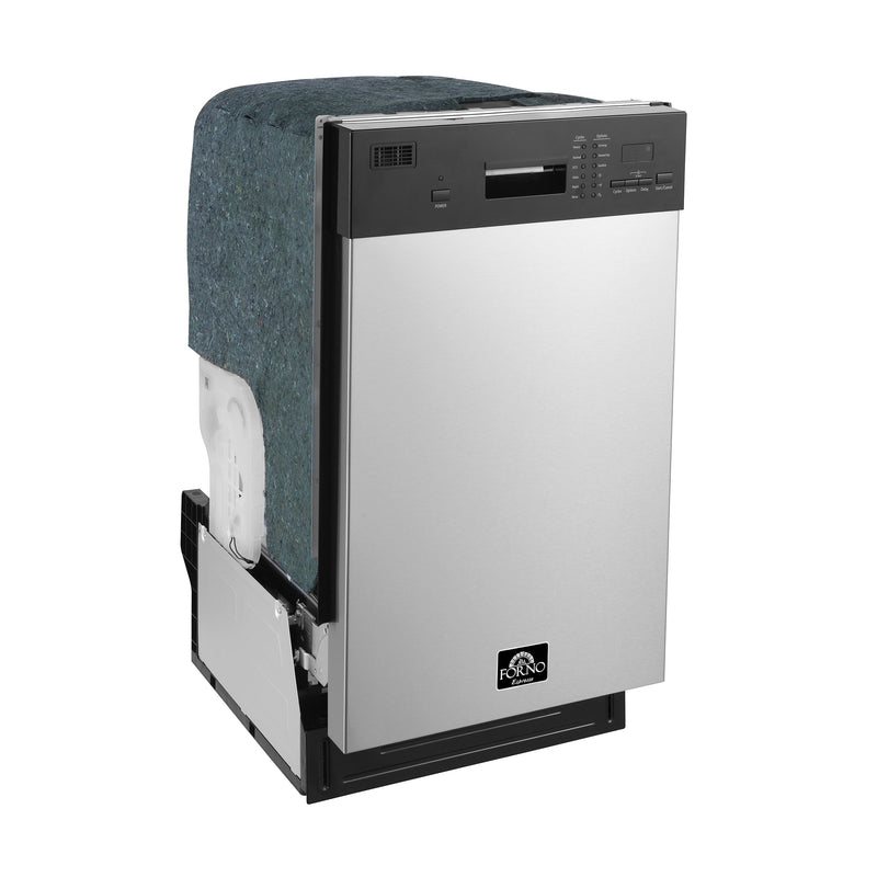 FORNO Polo 18" Built-in Dishwasher in Stainless Steel, FDWBI8041-18S