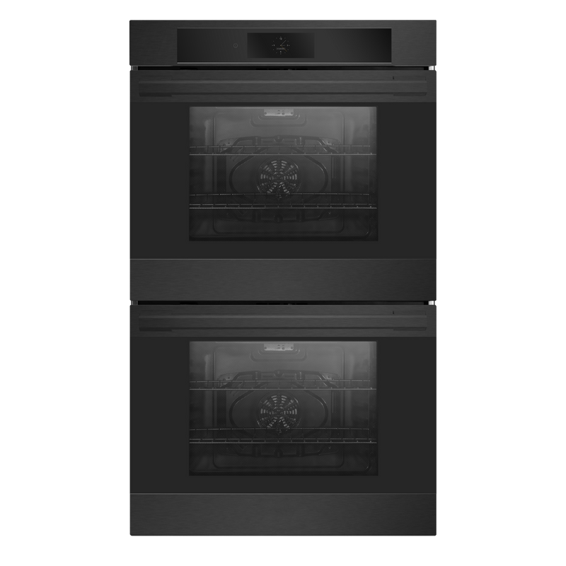 30" Double Wall Oven in Black Stainless Steel Induction Hardware