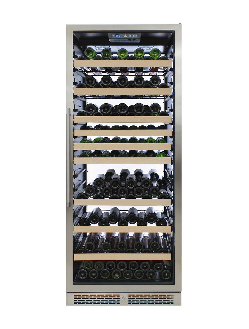 Vinotemp White Backlit Panel Single-Zone Wine Cooler, 173 Bottle Capacity Vinotemp