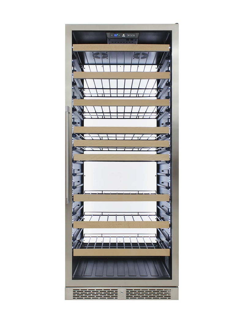 Vinotemp White Backlit Panel Single-Zone Wine Cooler, 173 Bottle Capacity Vinotemp