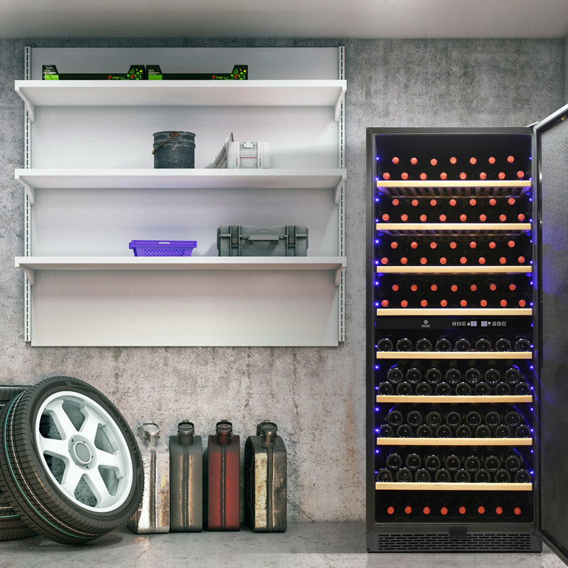 Vinotemp 300-Bottle Garage Wine Cooler with Dual Zone Cooling & Digital Control Panel Vinotemp