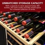 Vinotemp 300-Bottle Garage Wine Cooler with Dual Zone Cooling & Digital Control Panel Vinotemp