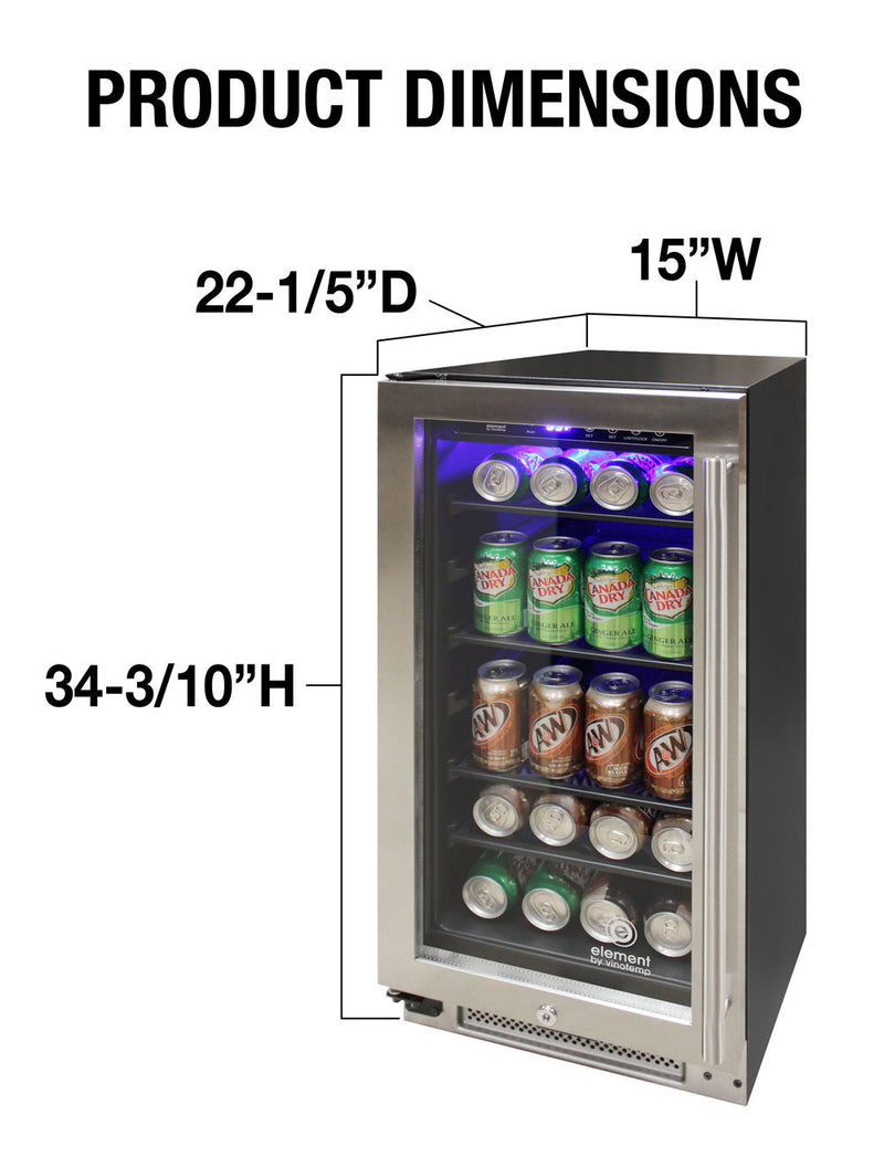 Connoisseur Series 33 Single-Zone Beverage Cooler (Left Hinge) Vinotemp