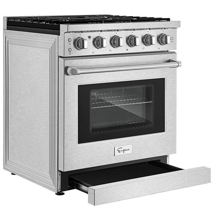 Empava 30GR10 30 In. Pro-Style Slide-in Single Oven Gas Range