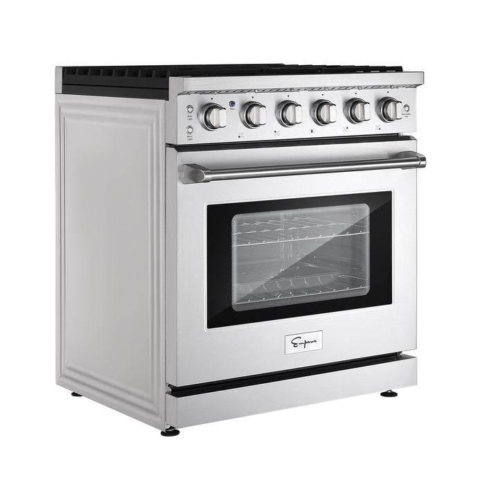 Empava 30GR10 30 In. Pro-Style Slide-in Single Oven Gas Range