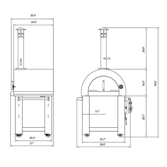 Empava PG01 Outdoor Wood Fired Pizza Oven