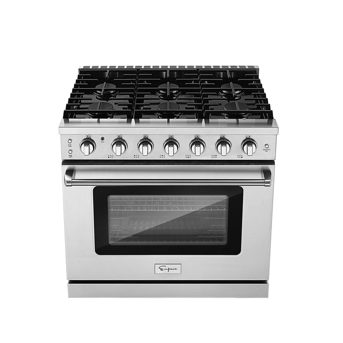 Empava 36GR11 36 in. Pro-Style Slide-in Single Oven Gas Range