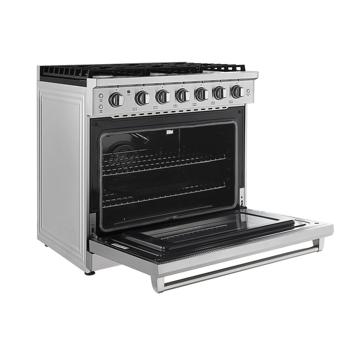 Empava 36GR08 36 In. Pro-Style Slide-In Single Oven Gas Range