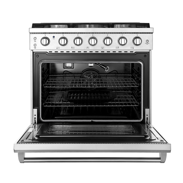 Empava 36GR08 36 In. Pro-Style Slide-In Single Oven Gas Range