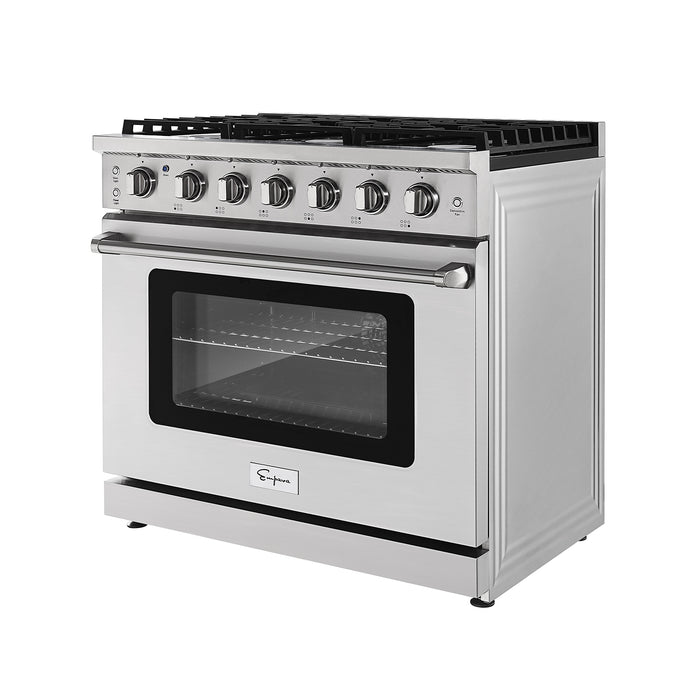 Empava 36GR08 36 In. Pro-Style Slide-In Single Oven Gas Range