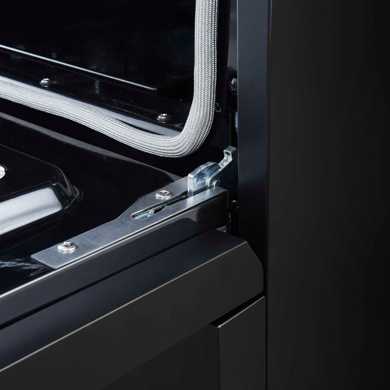FORNO Paolo 30" Freestanding Electric Range in Black, 4.38 cu.ft. True Convection Oven, FFSEL6011-30BLK FORNO