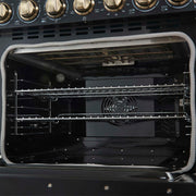 FORNO Paolo 30" Freestanding Electric Range in Black, 4.38 cu.ft. True Convection Oven, FFSEL6011-30BLK FORNO