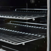FORNO Paolo 30" Freestanding Electric Range in Black, 4.38 cu.ft. True Convection Oven, FFSEL6011-30BLK FORNO