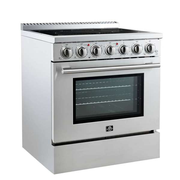 FORNO Paolo 30-Inch Freestanding Electric Range in Stainless Steel, FFSEL6011-30