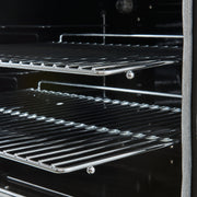 FORNO Paolo 30" Freestanding Electric Range in White, 4.38 cu.ft. with Antique Brass Handles, FFSEL6011-30WHT FORNO