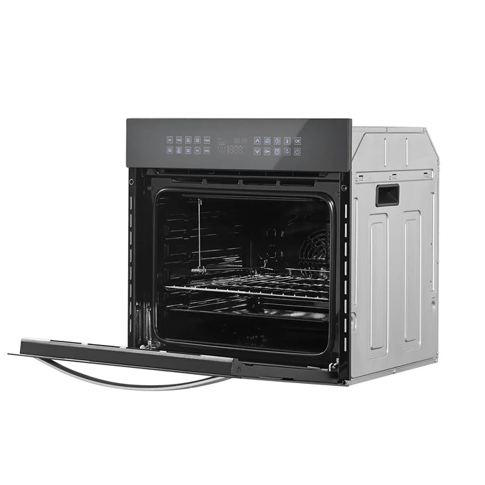 Empava EMPV-24WOC17 24" Single Electric Wall Oven - 2.3 cu.ft Silver Glass