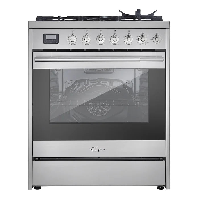 Empava EMPV-30GR06 30" Freestanding Gas Range - 5 cu.ft Single Oven with 5 Burners