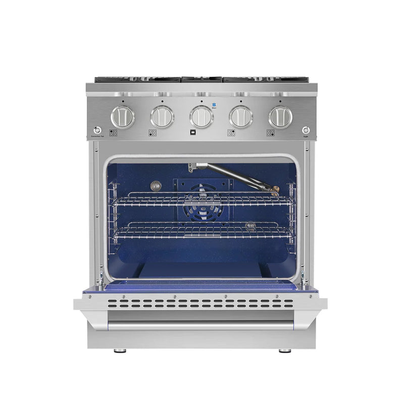 Empava 36-Inch Freestanding Gas Range with Triple Ring Burner and 4.3 Cu.Ft Convection Oven Empava