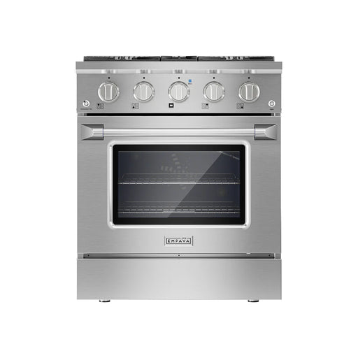Empava 36-Inch Freestanding Gas Range with Triple Ring Burner and 4.3 Cu.Ft Convection Oven Empava